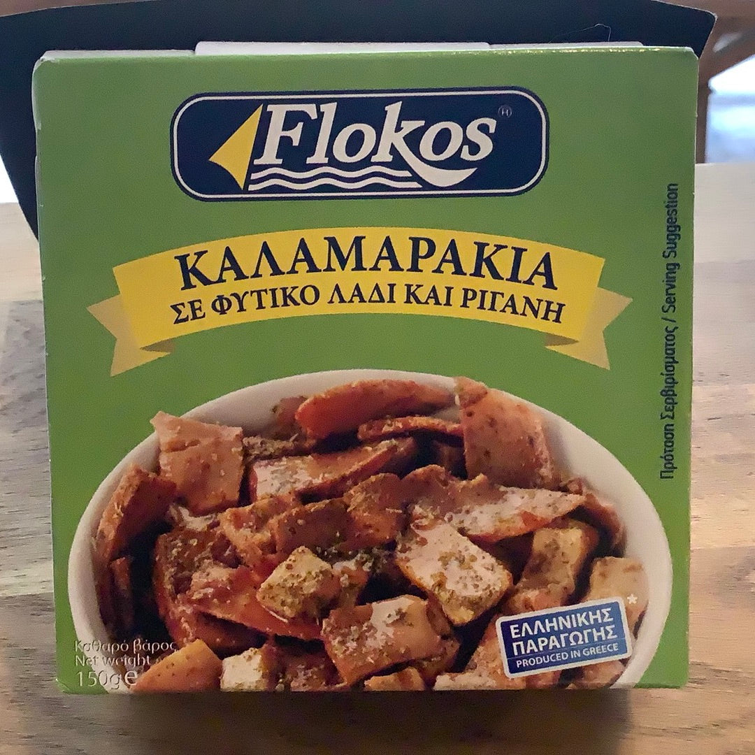 Bläckfisk i vegetabilisk olja med oregano