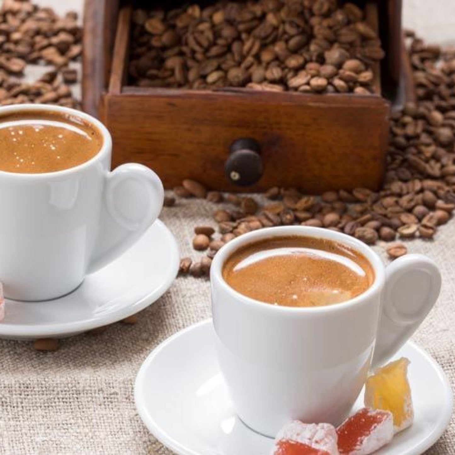 Dubbelt grekiskt kaffe