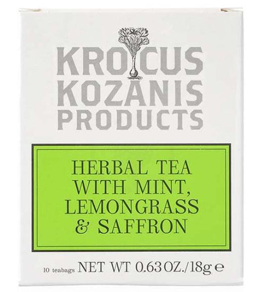 Saffran Ört Te med Mint & Citrongräs 10p 'Krocus Kozanis Products'