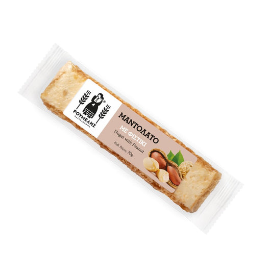 Mjuk nougat med jordnötter 70 g  Roumelis
